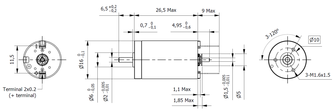 Tech 16DC26N-6V-PM