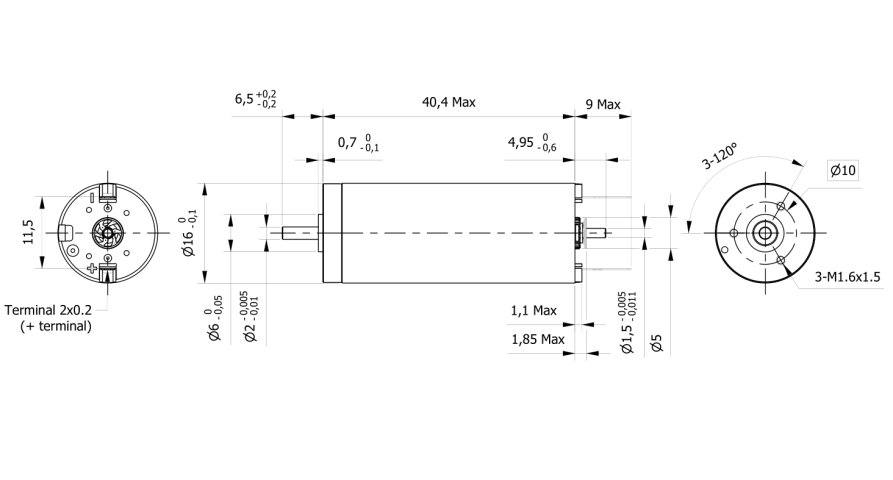 Tech 16DC40N-12V-PM