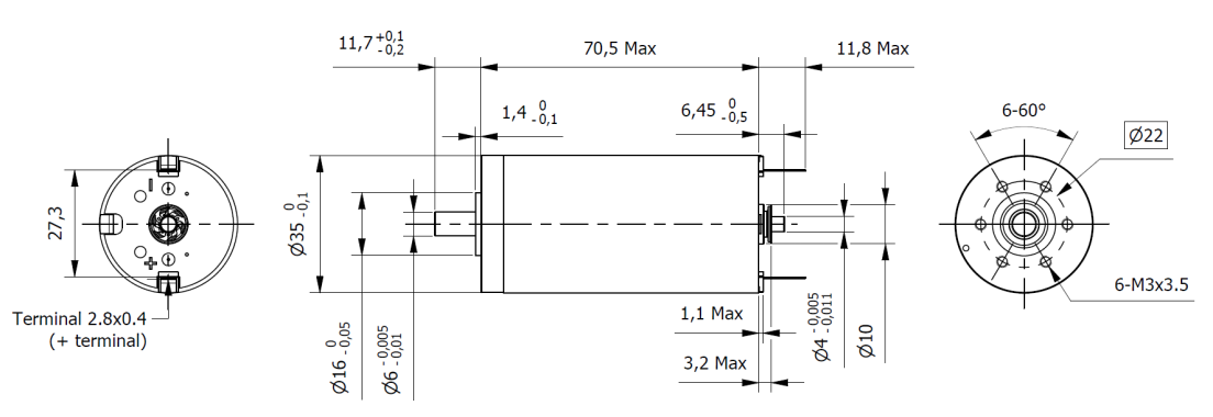 Tech 35DC70N-12V-G