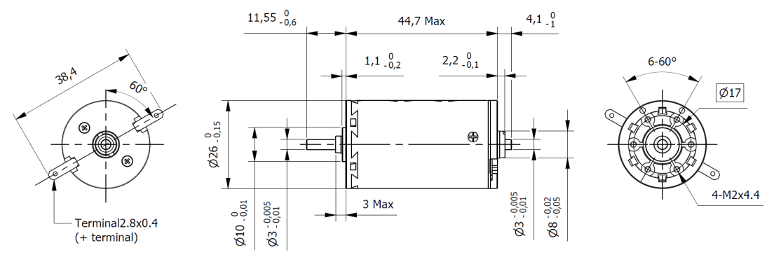 Tech 26DC44P-12V-PM